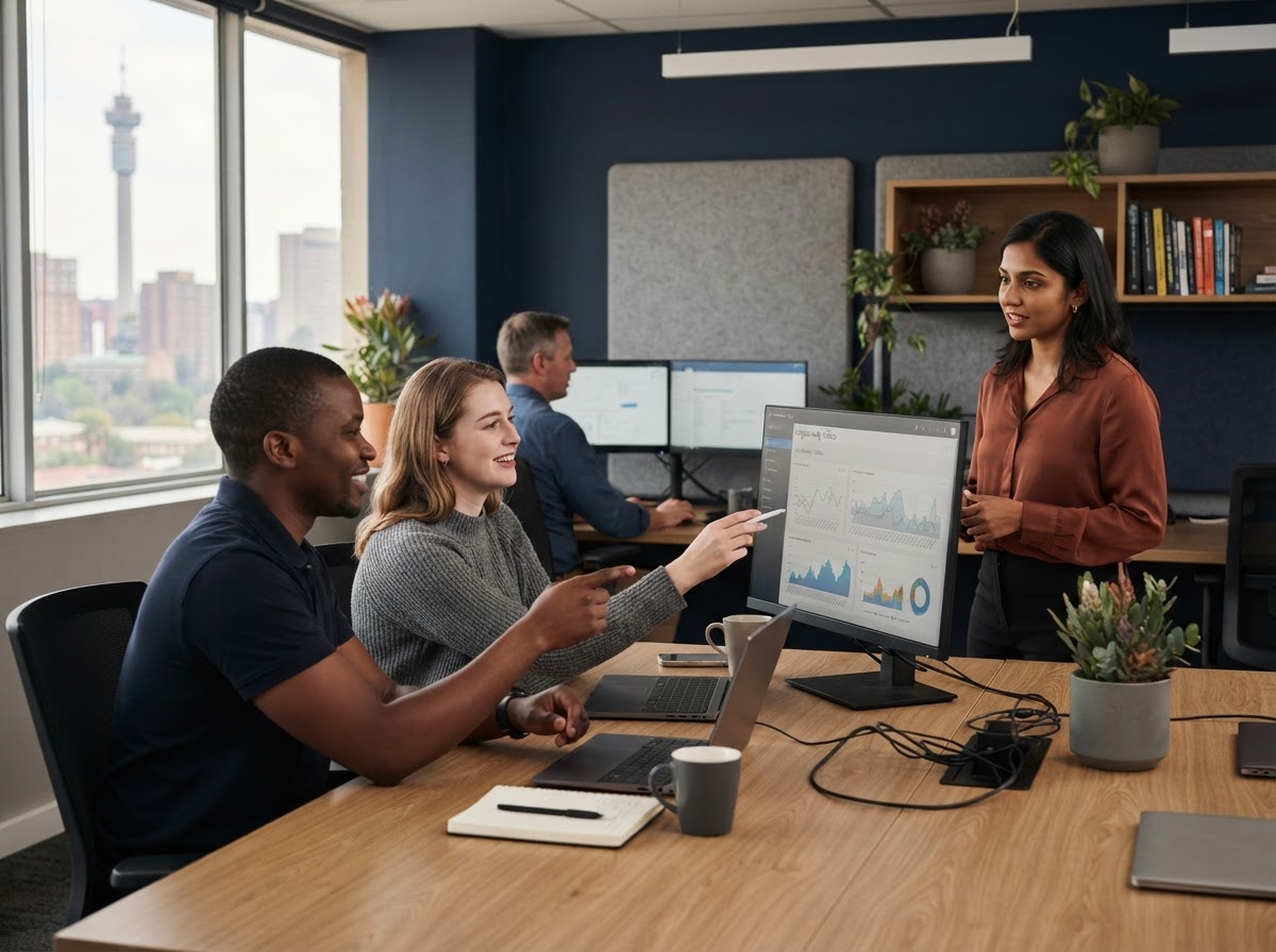 cognovaiq Video analyst reviewing predictive risk models on a workstation